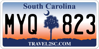 SC license plate MYQ823