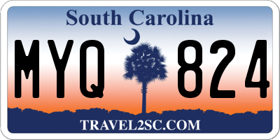 SC license plate MYQ824