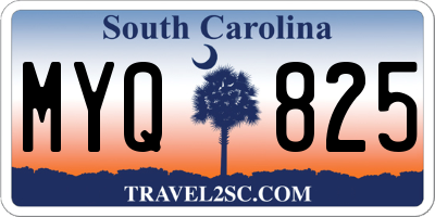 SC license plate MYQ825