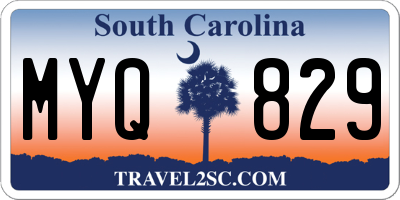 SC license plate MYQ829