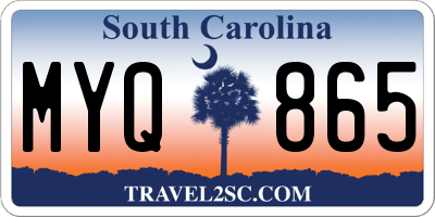 SC license plate MYQ865