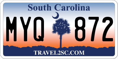 SC license plate MYQ872