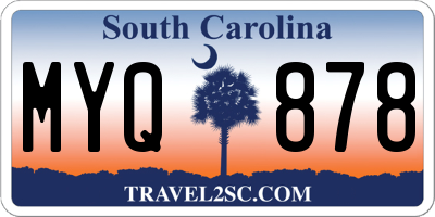 SC license plate MYQ878