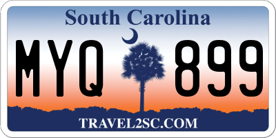 SC license plate MYQ899