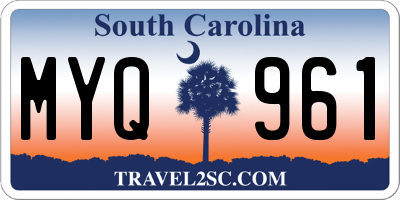 SC license plate MYQ961