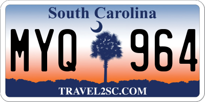 SC license plate MYQ964