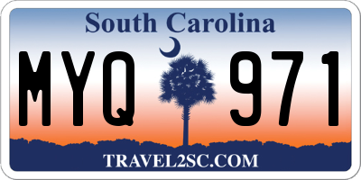 SC license plate MYQ971