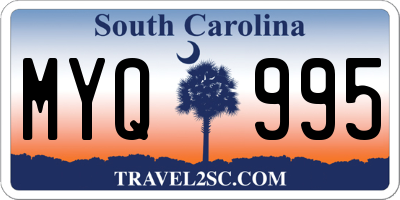 SC license plate MYQ995