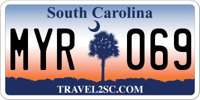 SC license plate MYR069