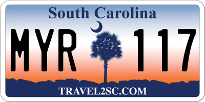 SC license plate MYR117