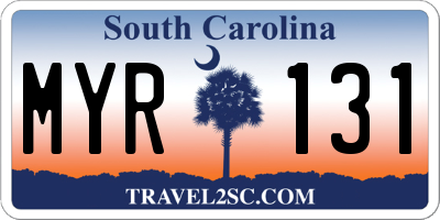 SC license plate MYR131