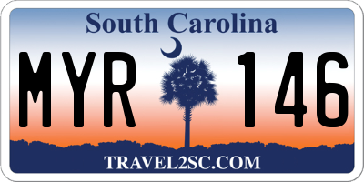 SC license plate MYR146