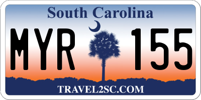 SC license plate MYR155
