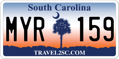 SC license plate MYR159