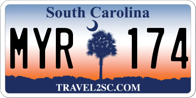 SC license plate MYR174