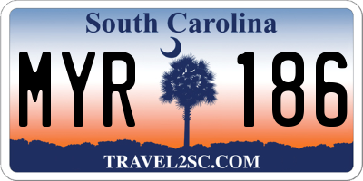 SC license plate MYR186