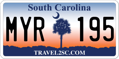 SC license plate MYR195