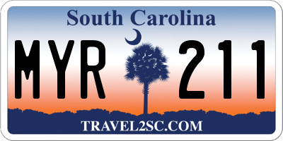 SC license plate MYR211