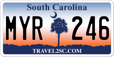 SC license plate MYR246
