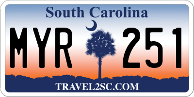 SC license plate MYR251