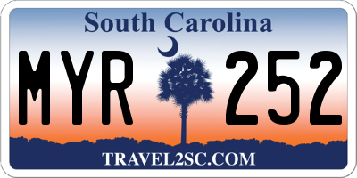 SC license plate MYR252