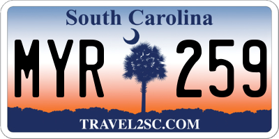 SC license plate MYR259