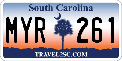 SC license plate MYR261