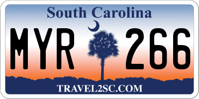SC license plate MYR266