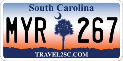 SC license plate MYR267