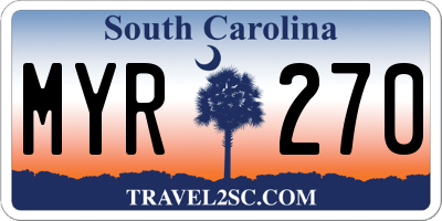 SC license plate MYR270