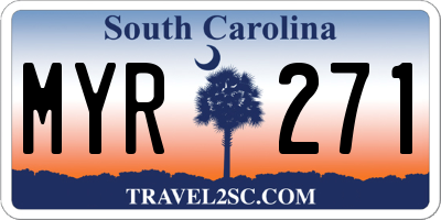 SC license plate MYR271