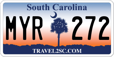 SC license plate MYR272