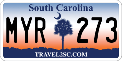 SC license plate MYR273