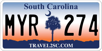 SC license plate MYR274