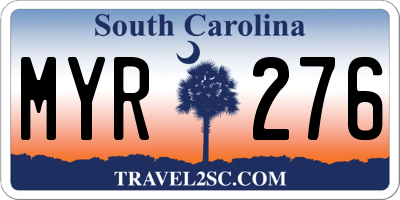 SC license plate MYR276
