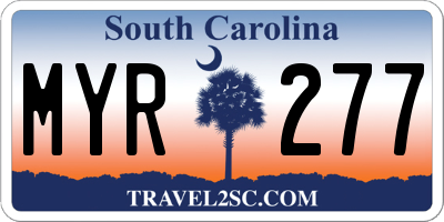 SC license plate MYR277