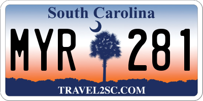 SC license plate MYR281