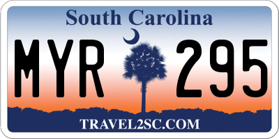 SC license plate MYR295