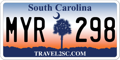 SC license plate MYR298