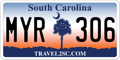 SC license plate MYR306