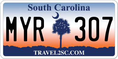 SC license plate MYR307