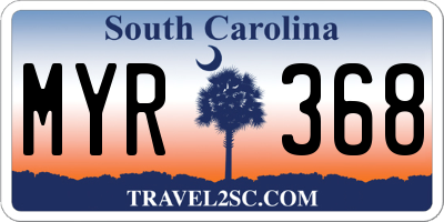 SC license plate MYR368