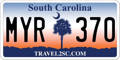 SC license plate MYR370