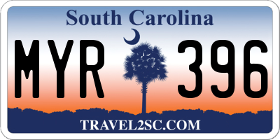 SC license plate MYR396