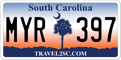 SC license plate MYR397