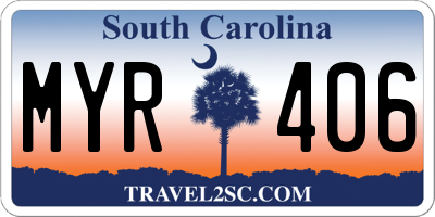 SC license plate MYR406