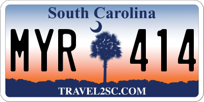 SC license plate MYR414