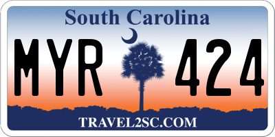 SC license plate MYR424