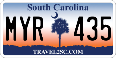 SC license plate MYR435