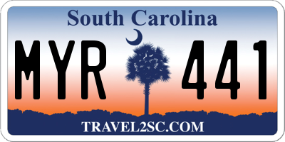 SC license plate MYR441